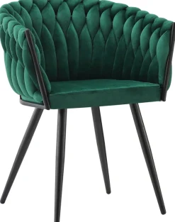 Krzesła Tapicerowane|Krzesła>BRIGHT FURNITURE Nowoczesne krzesło tapicerowane ROLISO zieleń