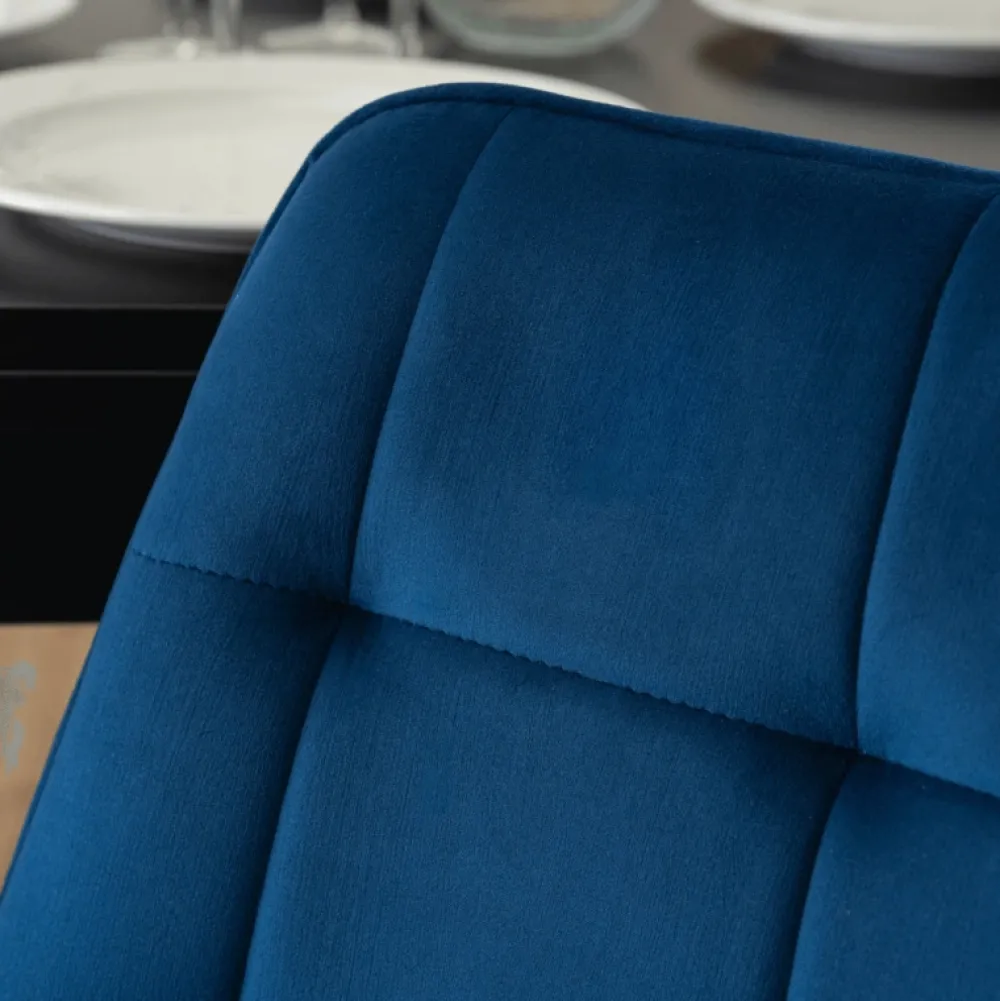 Krzesła Tapicerowane|Krzesła>MEBEL ELITE Nowoczesne krzesło welurowe do jadalni granatowe CILIO granatowy