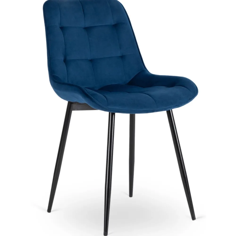 Krzesła Tapicerowane|Krzesła>MEBEL ELITE Nowoczesne krzesło welurowe do jadalni granatowe CILIO granatowy