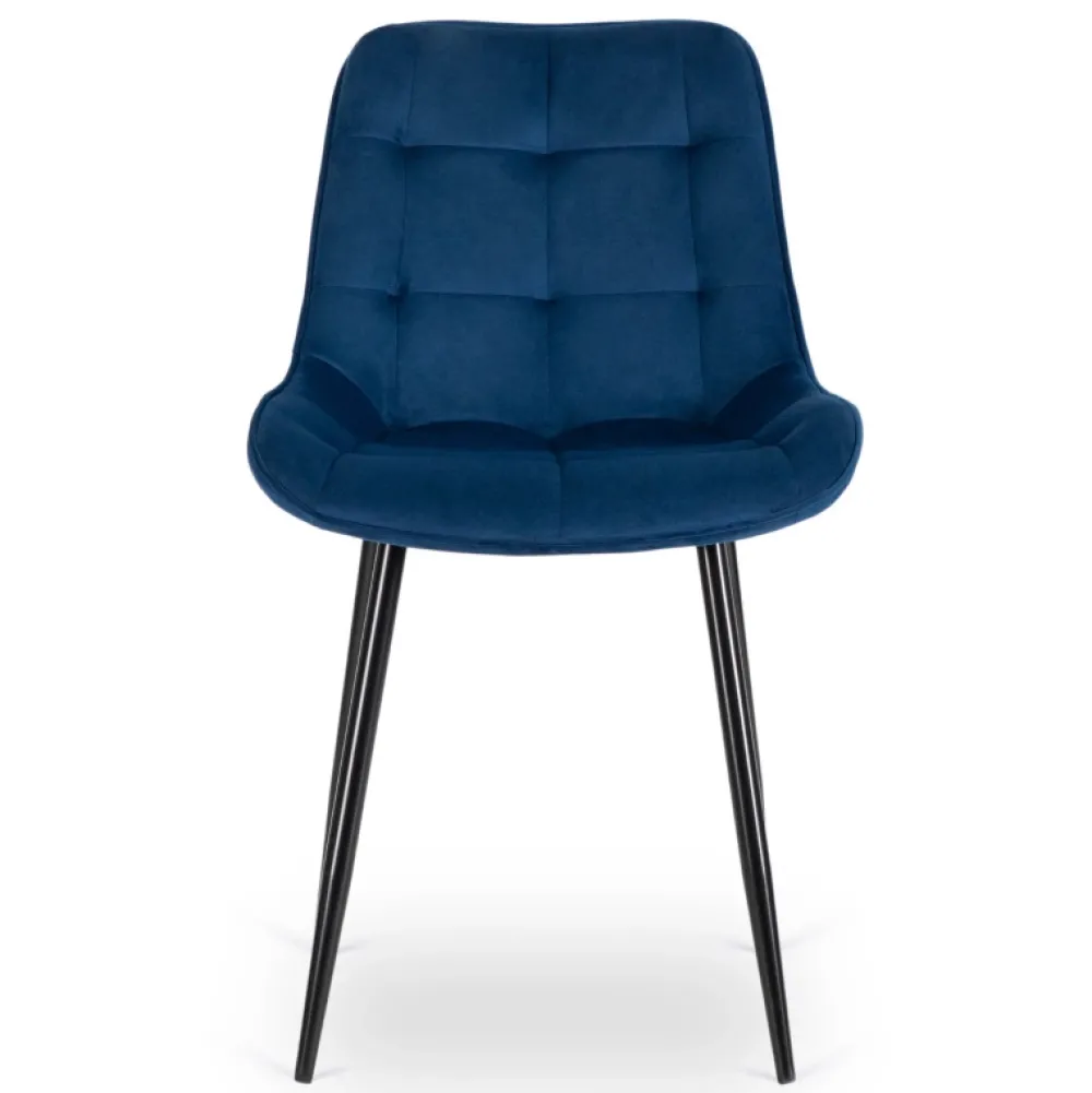 Krzesła Tapicerowane|Krzesła>MEBEL ELITE Nowoczesne krzesło welurowe do jadalni granatowe CILIO granatowy