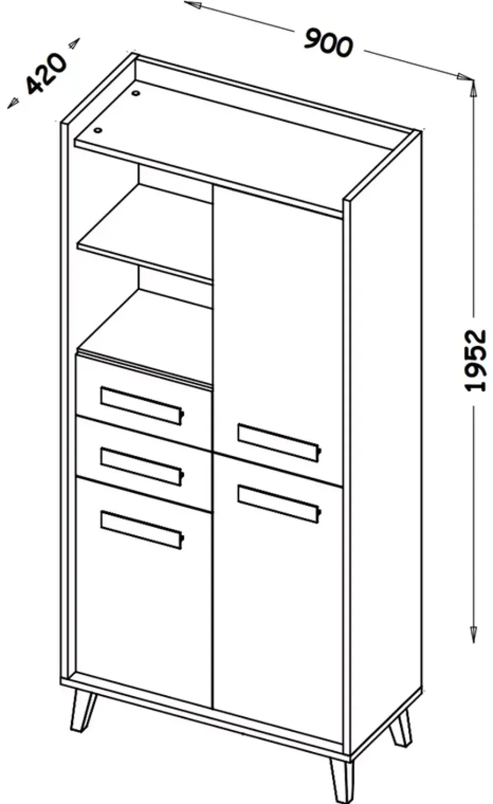 Zestawy Mebli Młodzieżowych>DOLMAR Nowoczesne meble do pokoju młodzieżowego z łóżkiem WARSAW