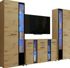 Meblościanki></noscript>Meblohand Nowoczesne meble do salonu CUBE XL dąb artisan