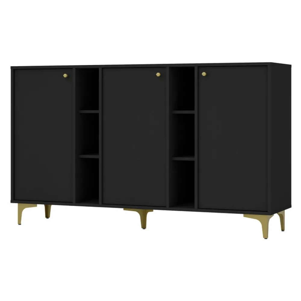 Zestawy Mebli Do Salonu>Lempert Nowoczesne meble do salonu TOKEN czarny grafit