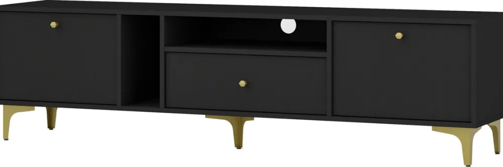 Zestawy Mebli Do Salonu>Lempert Nowoczesne meble do salonu TOKEN czarny grafit