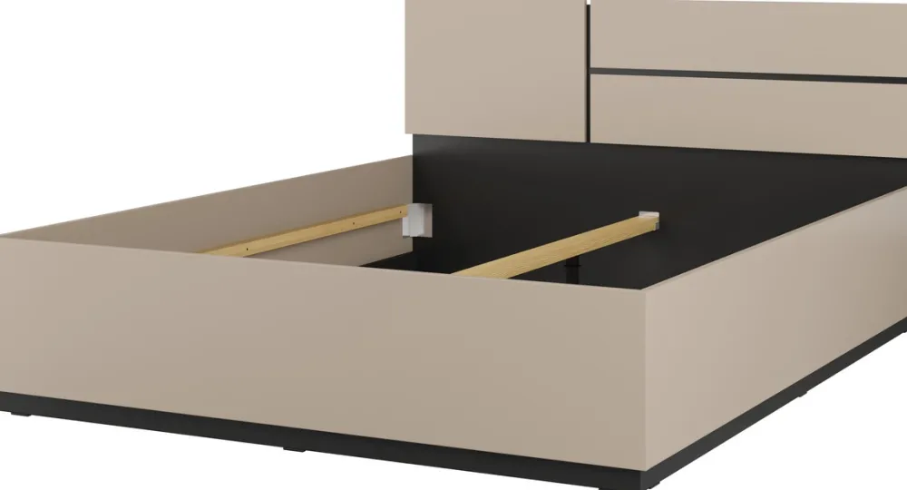 Zestawy Mebli Do Sypialni>Helvetia Nowoczesne meble do sypialni z łóżkiem 160x200 cm CROSS