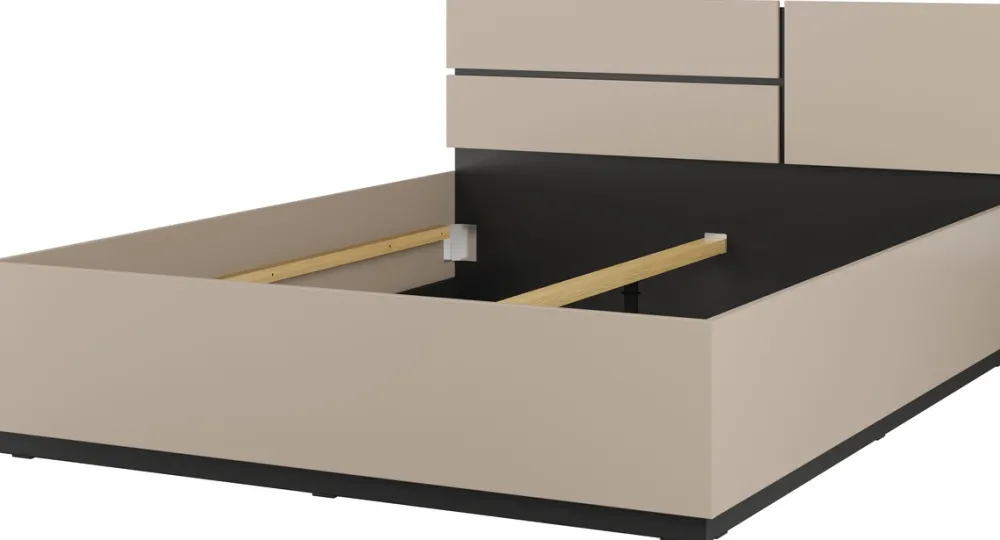 Zestawy Mebli Do Sypialni>Helvetia Nowoczesne meble do sypialni z łóżkiem 160x200 cm CROSS