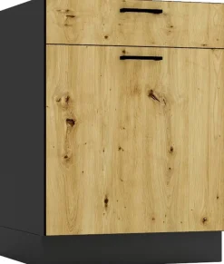 Meble Kuchenne></noscript>Stolkar Nowoczesne meble kuchenne 200 cm ANIKA dąb artisan