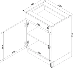 Meble Kuchenne></noscript>Stolkar Nowoczesne meble kuchenne 200 cm ANIKA dąb artisan
