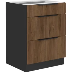 Meble Kuchenne></noscript>Lempert Nowoczesne meble kuchenne 260 cm MARGARET orzech okapi