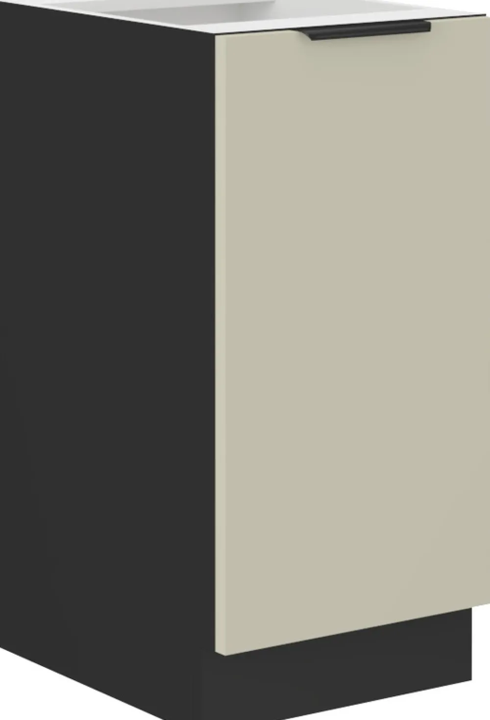 Meble Kuchenne>Lempert Nowoczesne meble kuchenne 260 cm SELENA cichy domyk czerń kaszmir