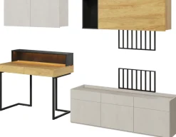 Zestawy Mebli Młodzieżowych>lenart. Nowoczesne meble młodzieżowe z biurkiem TEEN FLEX