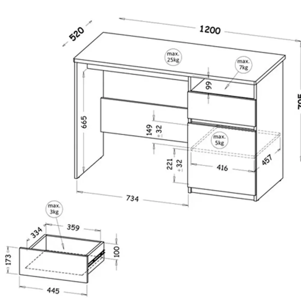Meble Młodzieżowe|Zestawy Mebli Młodzieżowych>DOLMAR Nowoczesne meble młodzieżowe z łóżkiem ANETT