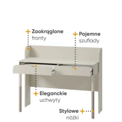 Biurka|Meble Młodzieżowe></noscript>lenart. Nowoczesne młodzieżowe biurko z szufladami HARMONY 120 cm