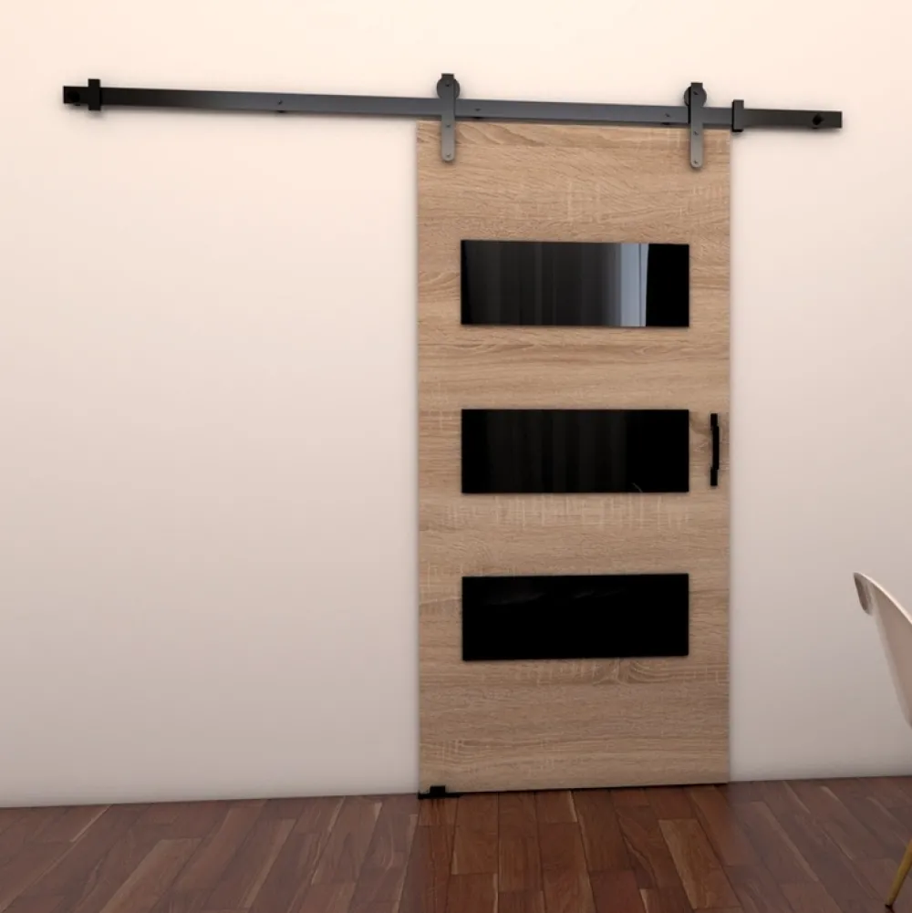 Drzwi Przesuwne>przesuwne.com Nowoczesne naścienne drzwi przesuwne 100 cm VITRE dąb sonoma