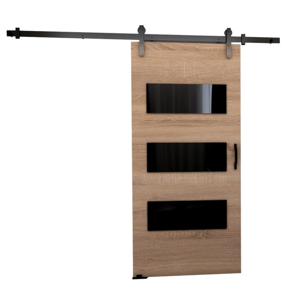 Drzwi Przesuwne>przesuwne.com Nowoczesne naścienne drzwi przesuwne 90 cm VITRE dąb sonoma