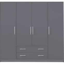 Meble Dla Dzieci|Meble Młodzieżowe>MEBLAR Nowoczesne szafy do sypialni SEVAS półki szuflady antracyt