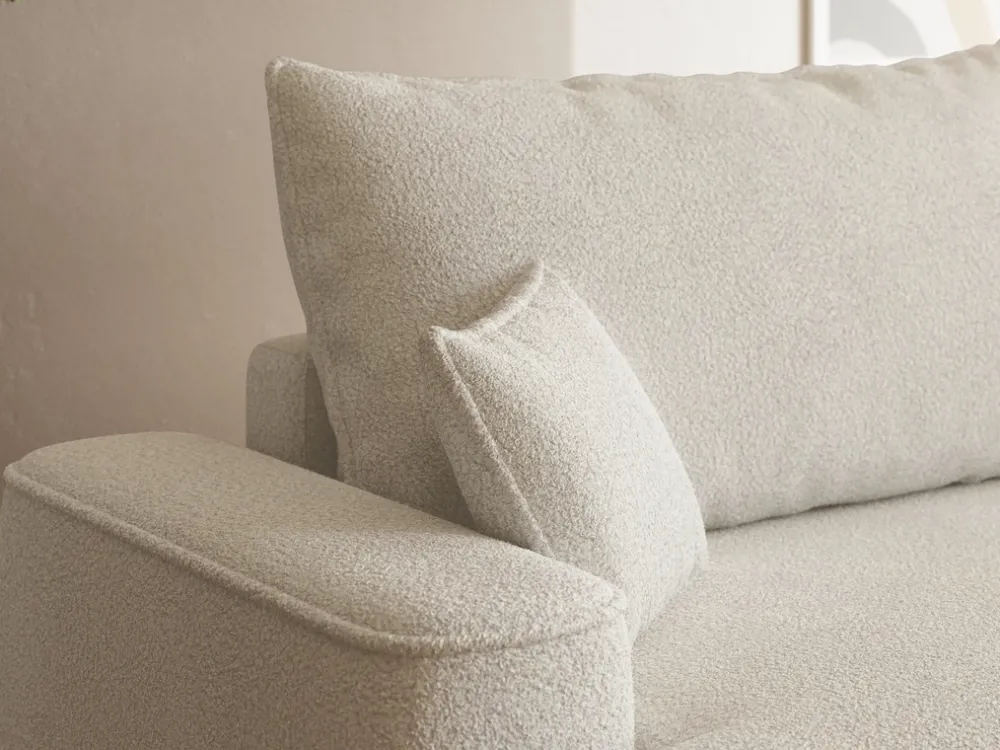 Meble Dla Dzieci|Meble Młodzieżowe>BROMARKT Nowoczesny beżowy narożnik z pojemnikiem i funkcją spania CARMELLO boucle