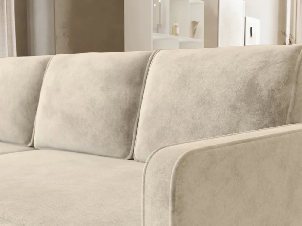 Meble Dla Dzieci|Meble Młodzieżowe>BROMARKT Nowoczesny beżowy narożnik z funkcją spania do salonu QULIO