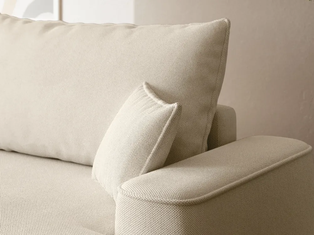 Meble Dla Dzieci|Meble Młodzieżowe>BROMARKT Nowoczesny beżowy narożnik z funkcją spania do salonu CARMELLO DUO