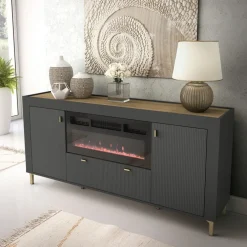 Regały Na Książki|Zestawy Mebli Do Sypialni></noscript>DOLMAR Nowoczesny regał z szufladami do salonu 60 cm MISTY czarny