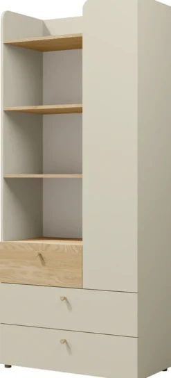 Zestawy Mebli Młodzieżowych>JUREK Nowoczesny duży regał młodzieżowy z szufladami 80 cm YOKO