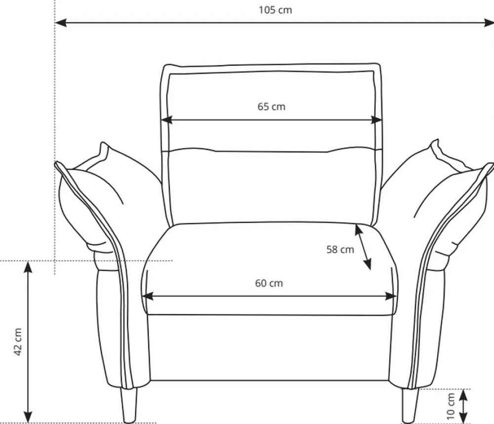 Fotele>LASKI Nowoczesny fotel wypoczynkowy MELIO