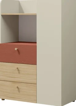 Zestawy Mebli Młodzieżowych>JUREK Nowoczesny mały regał do pokoju młodzieżowego 80 cm YOKO