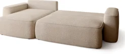 Meble Dla Dzieci|Meble Młodzieżowe>BROMARKT Nowoczesny narożnik beżowy z funkcją spania CARMELLO DUO boucle