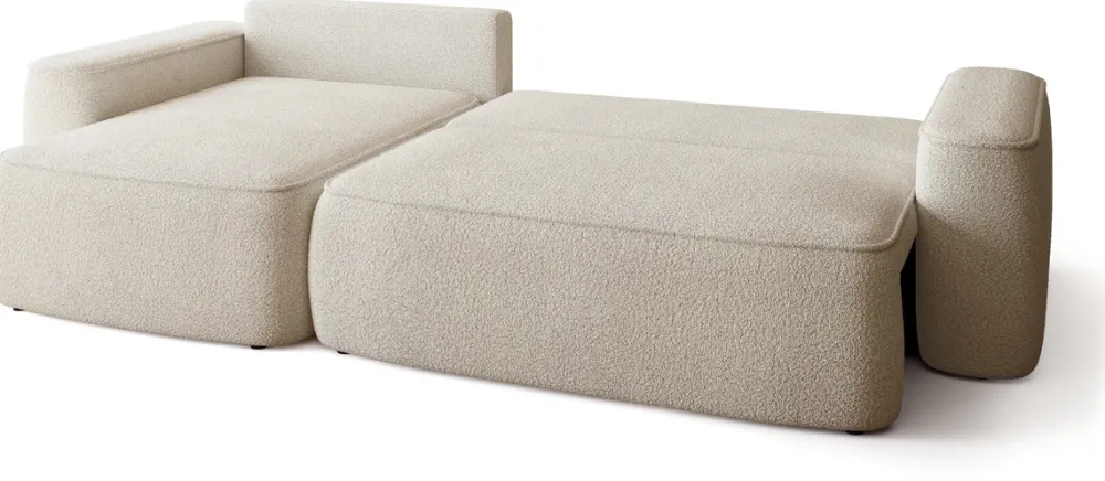 Meble Dla Dzieci|Meble Młodzieżowe>BROMARKT Nowoczesny narożnik boucle z funkcją spania do salonu CARMELLO DUO