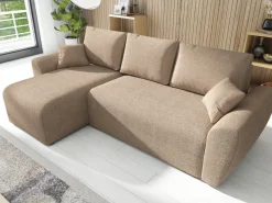 Meble Dla Dzieci|Narożniki></noscript>IZABELLA MEBLE Nowoczesny narożnik boucle z funkcją spania do salonu ROTTERDAM