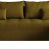 Narożniki>BROMARKT Nowoczesny narożnik do salonu z funkcją spania HOT SLIM U duży musztardowy