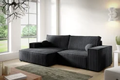 Meble Dla Dzieci|Narożniki>BROMARKT Nowoczesny narożnik do salonu z funkcją spania grafit PABLO MINI