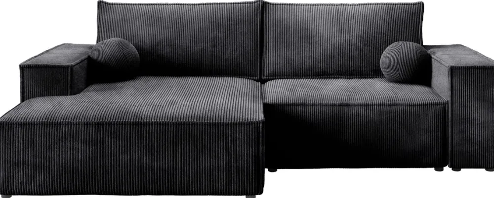 Meble Dla Dzieci|Narożniki>BROMARKT Nowoczesny narożnik do salonu z funkcją spania grafit PABLO MINI