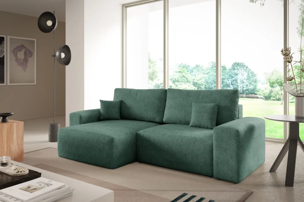 Meble Dla Dzieci|Narożniki>BROMARKT Nowoczesny narożnik do salonu boucle uniwersalny z funkcją spania CAMILO