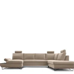 Narożniki>LASKI Nowoczesny narożnik do salonu z funkcją spania i półką LORENS