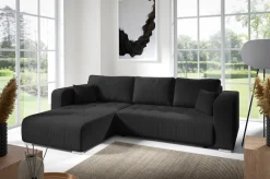 Meble Dla Dzieci|Narożniki>BROMARKT Nowoczesny narożnik rozkładany do salonu z funkcją spania grafitowy CELEST