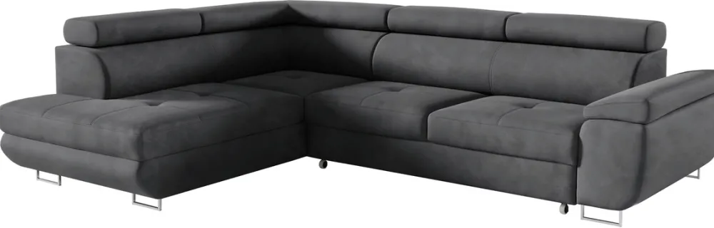 Narożniki>Meble Grand Nowoczesny narożnik rozkładany do salonu z funkcją spania LISA