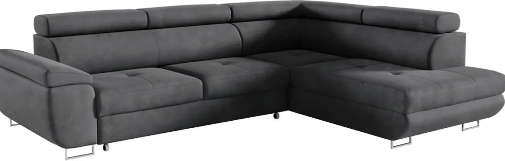 Narożniki>Meble Grand Nowoczesny narożnik rozkładany do salonu z funkcją spania LISA