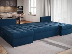 Narożniki>BROMARKT Nowoczesny narożnik z funkcją spania HOT U SLIM do salonu rozkładany