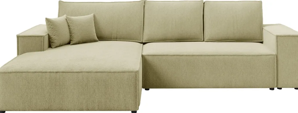 Meble Dla Dzieci|Narożniki>BROMARKT Nowoczesny narożnik z funkcją spania do salonu AMANDA zielony