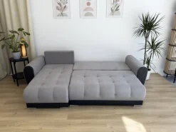 Narożniki|Meble Dla Dzieci>BROMARKT Nowoczesny narożnik z funkcją spania do salonu DOMI szary