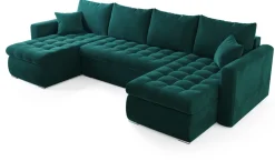 Narożniki>BROMARKT Nowoczesny narożnik z funkcją spania i pojemnikiem do salonu LUIS U