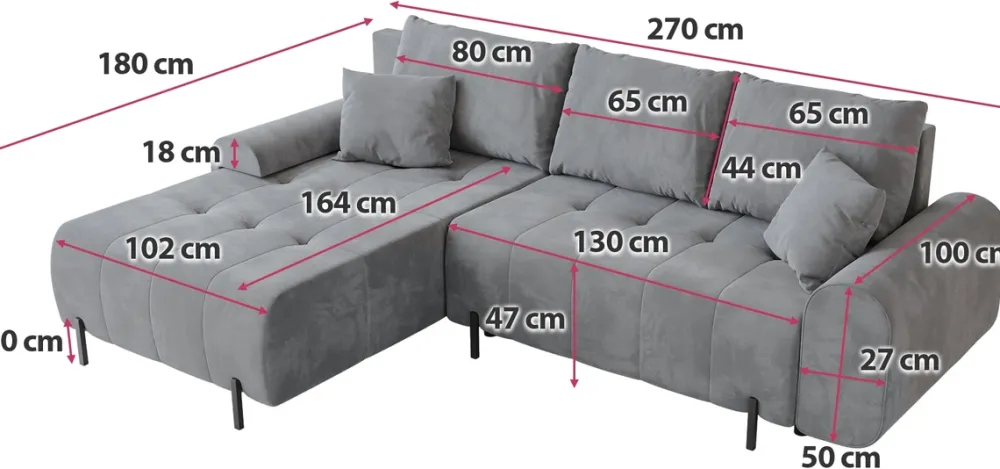 Meble Dla Dzieci|Narożniki>BROMARKT Nowoczesny narożnik z funkcją spania do salonu ARCO