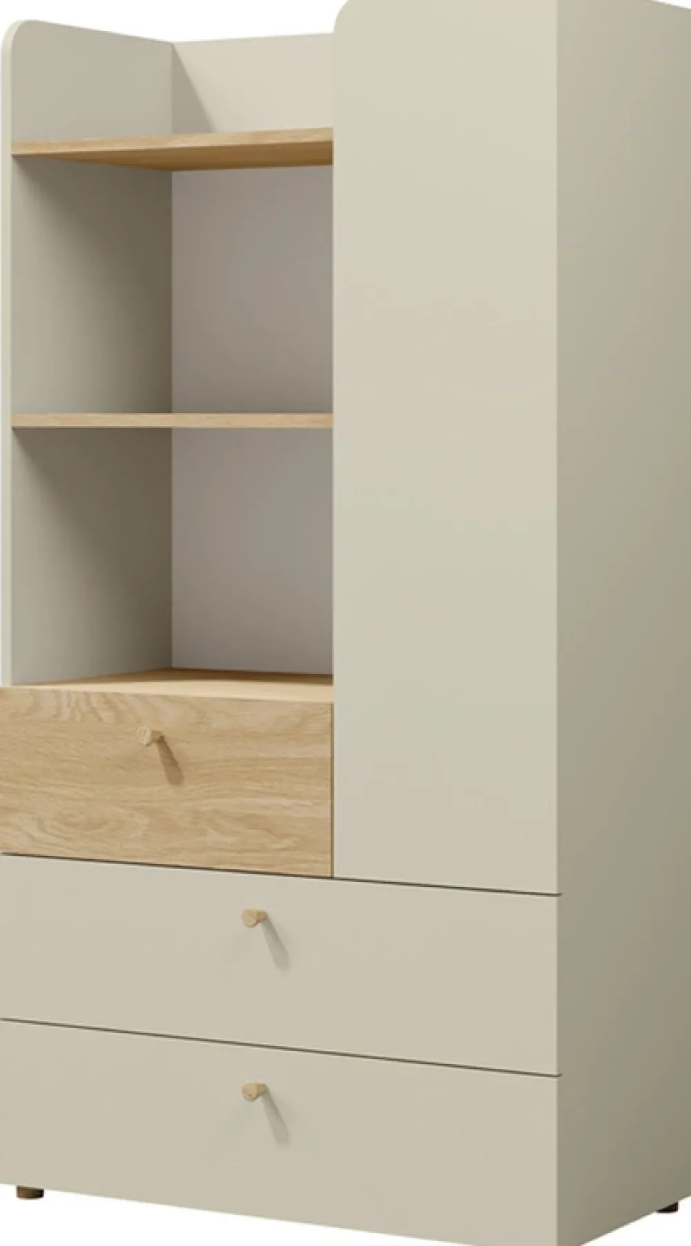 Meble Młodzieżowe|Zestawy Mebli Młodzieżowych>JUREK Nowoczesny niski regał młodzieżowy z szufladami 80 cm YOKO