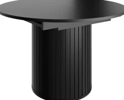 Stoły Rozkładane|Stoły>DOLMAR Nowoczesny okrągły stół do salonu rozkładany 160 cm ZELDA czarny