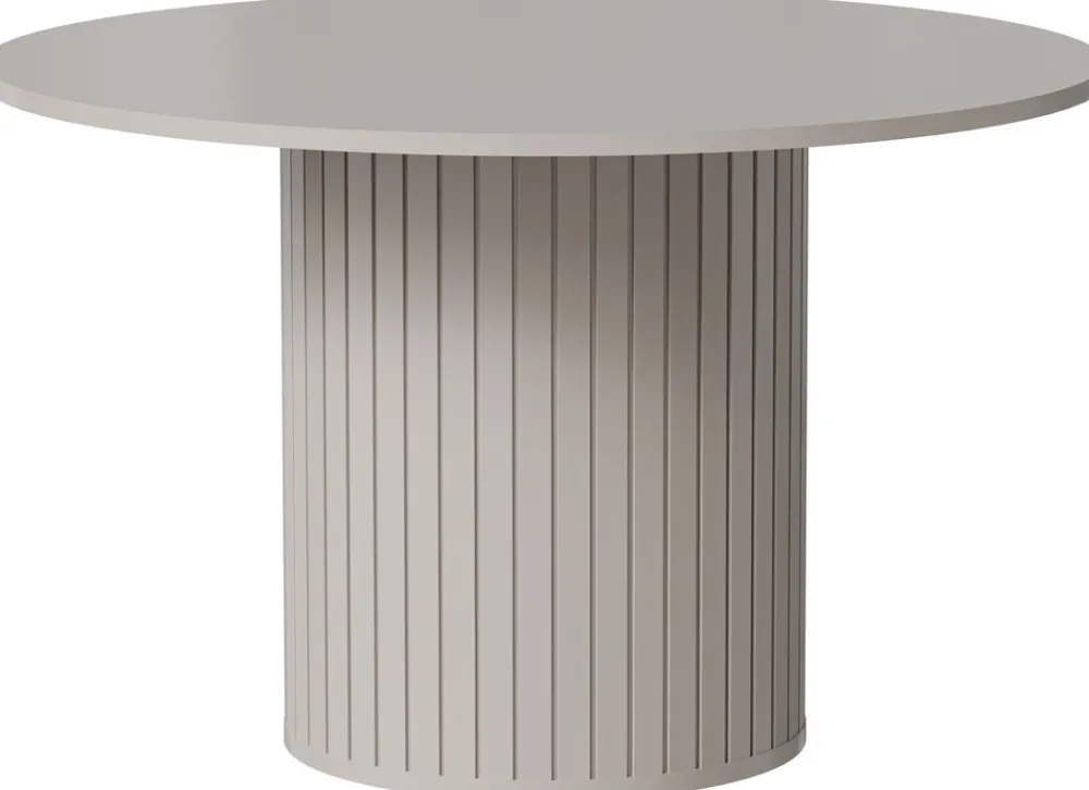 Krzesła|Stoły>DOLMAR Nowoczesny okrągły stół do przedpokoju 120 cm ZELDA cashmere kaszmir