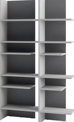 Regały Na Książki>lenart. Nowoczesny otwarty regał na książki z półkami 120 cm wysoki FITT