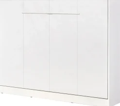 Meble Dla Dzieci|Meble Młodzieżowe>DOMEL Nowoczesny poziomy półkotapczan 140x200 cm biały LED PERCEFT