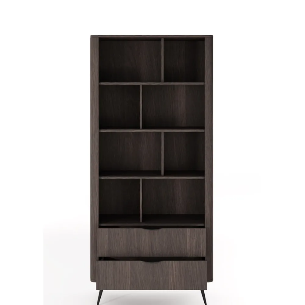 Regały Na Książki>LASKI Nowoczesny regał 88 cm na książki do salonu dąb dunin VALIO