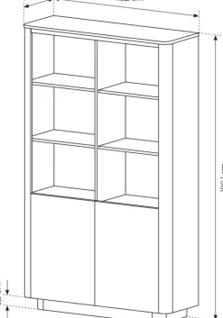 Regały Na Książki></noscript>LASKI Nowoczesny regał 113 cm na książki do salonu dąb cremona TORDIO